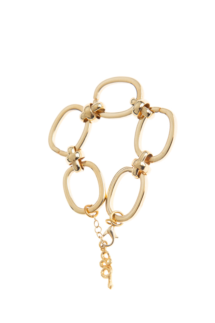 Pulsera Laura Cantú dorado, vista posterior – ClosetRehab