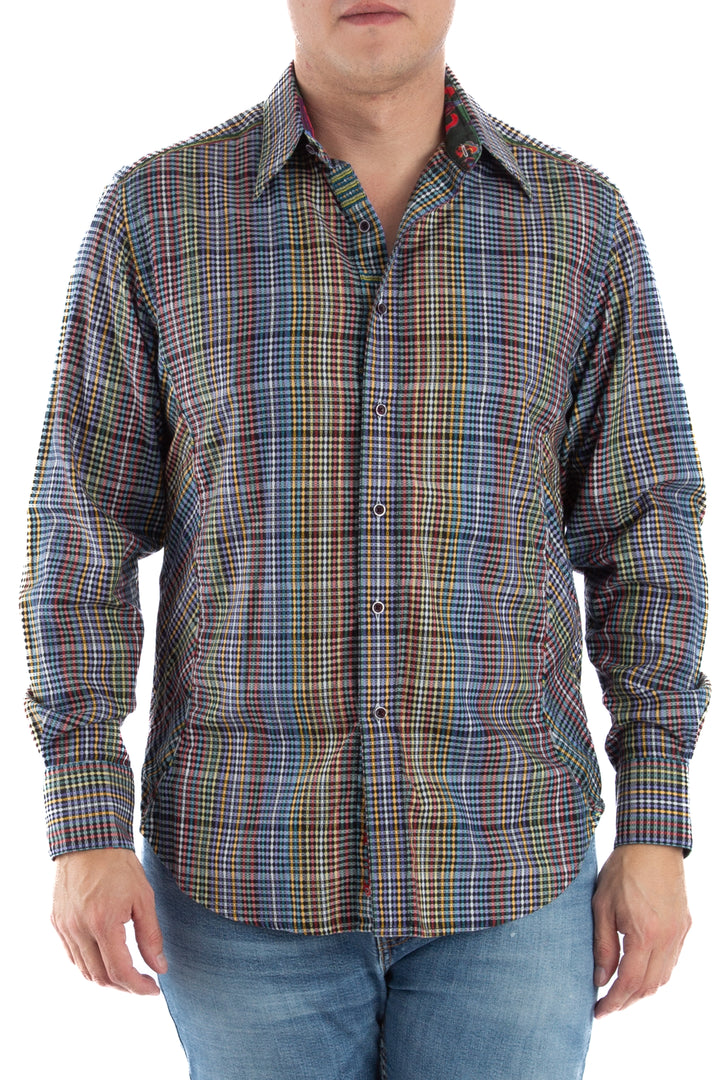 Camisa Robert Graham azul, vista frontal – ClosetRehab