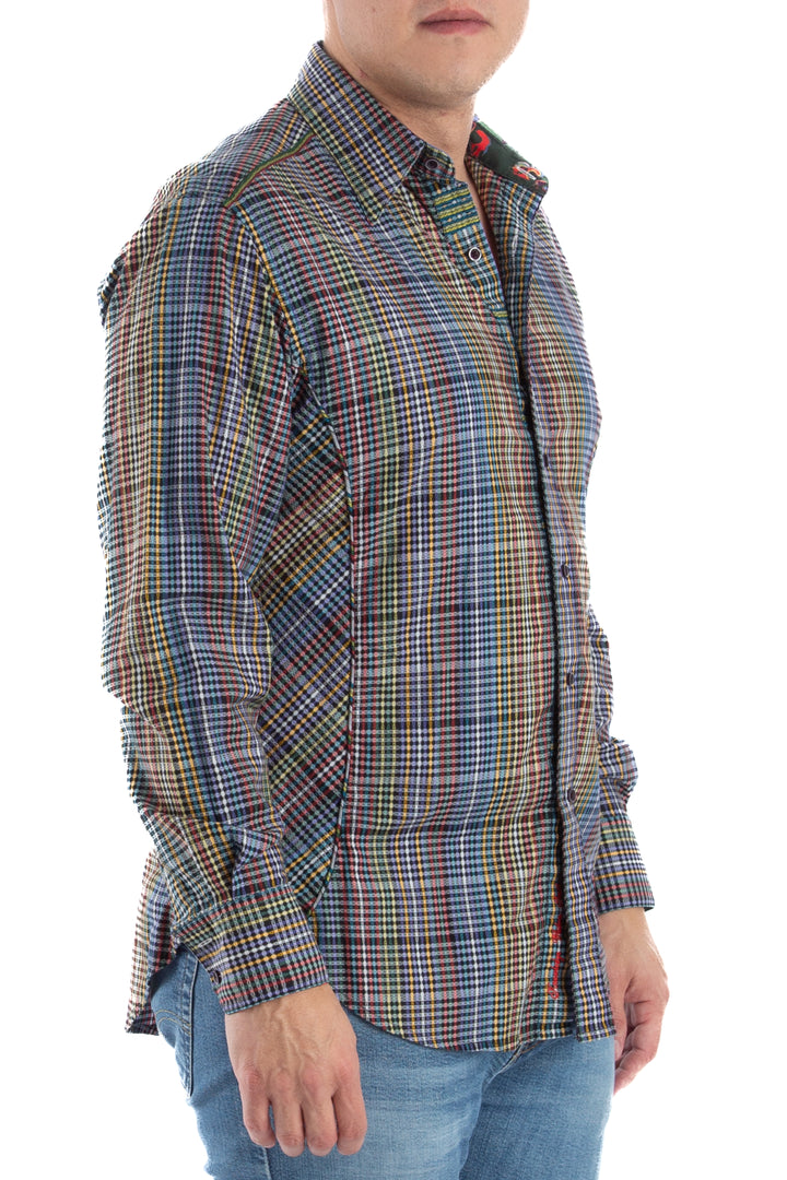 Camisa Robert Graham azul, vista posterior – ClosetRehab