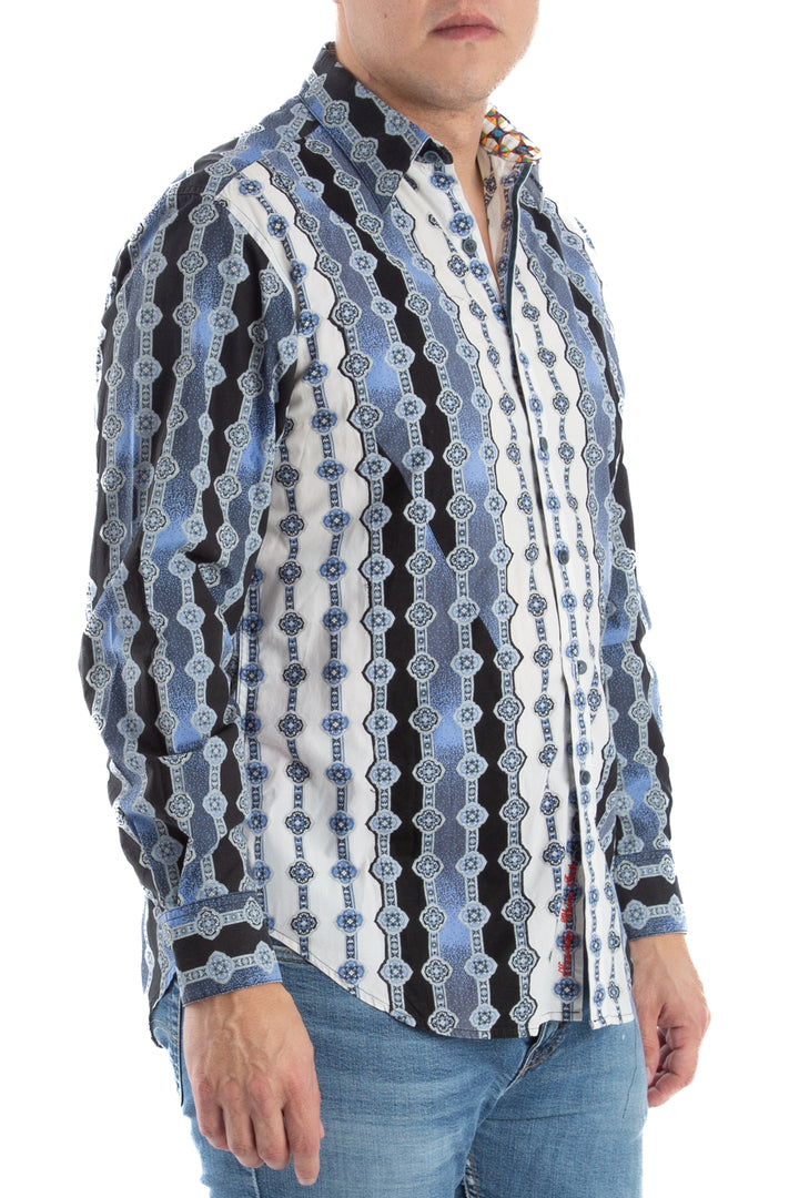 Camisa Robert Graham azul, vista posterior – ClosetRehab