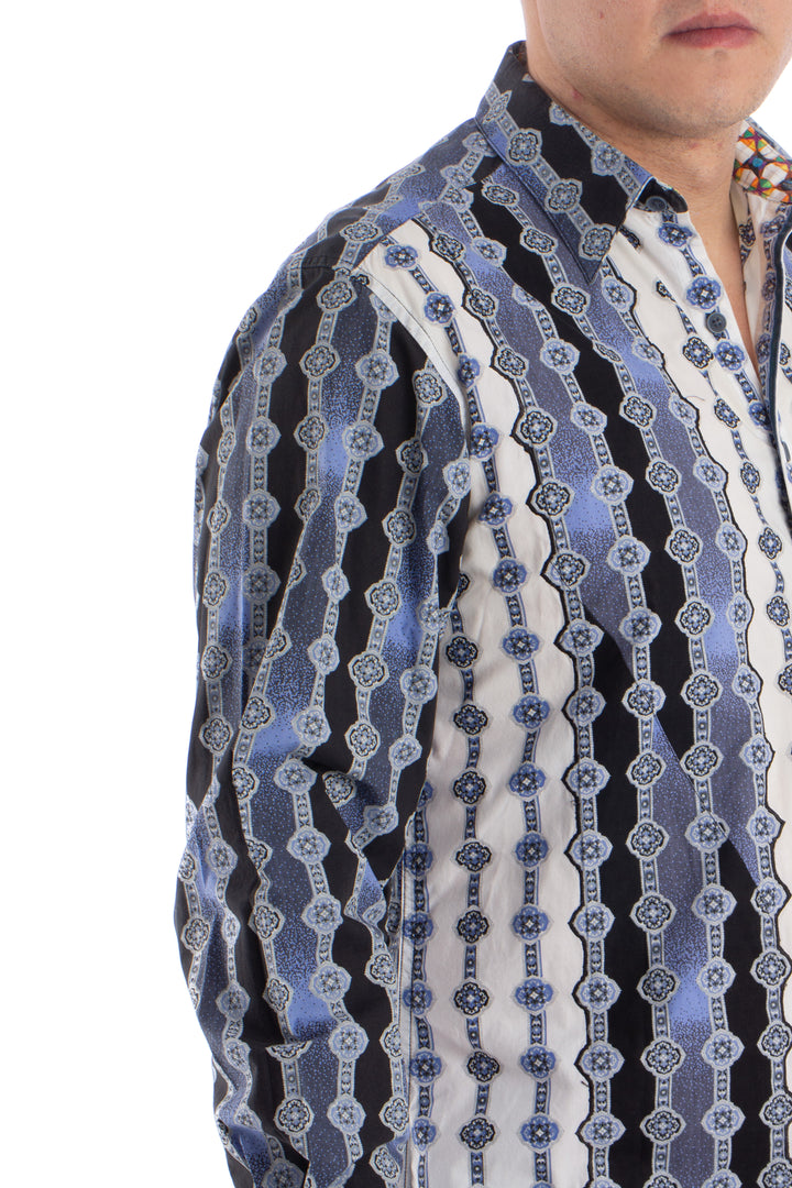Camisa Robert Graham azul, detalle 5 – ClosetRehab
