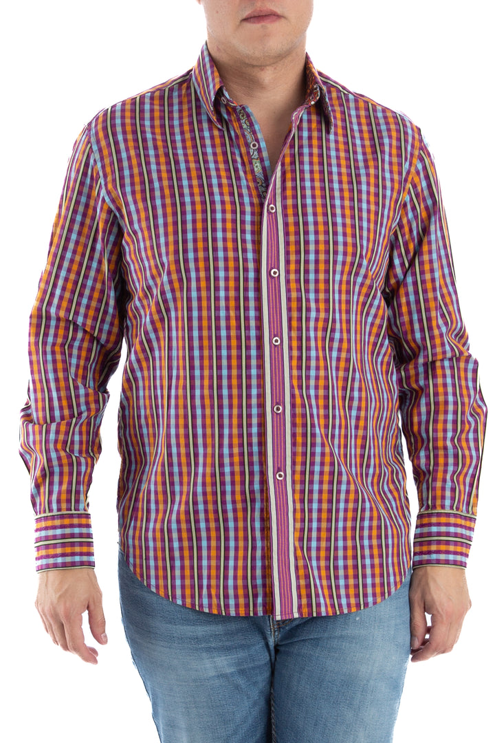 Camisa Robert Graham morado, vista frontal – ClosetRehab