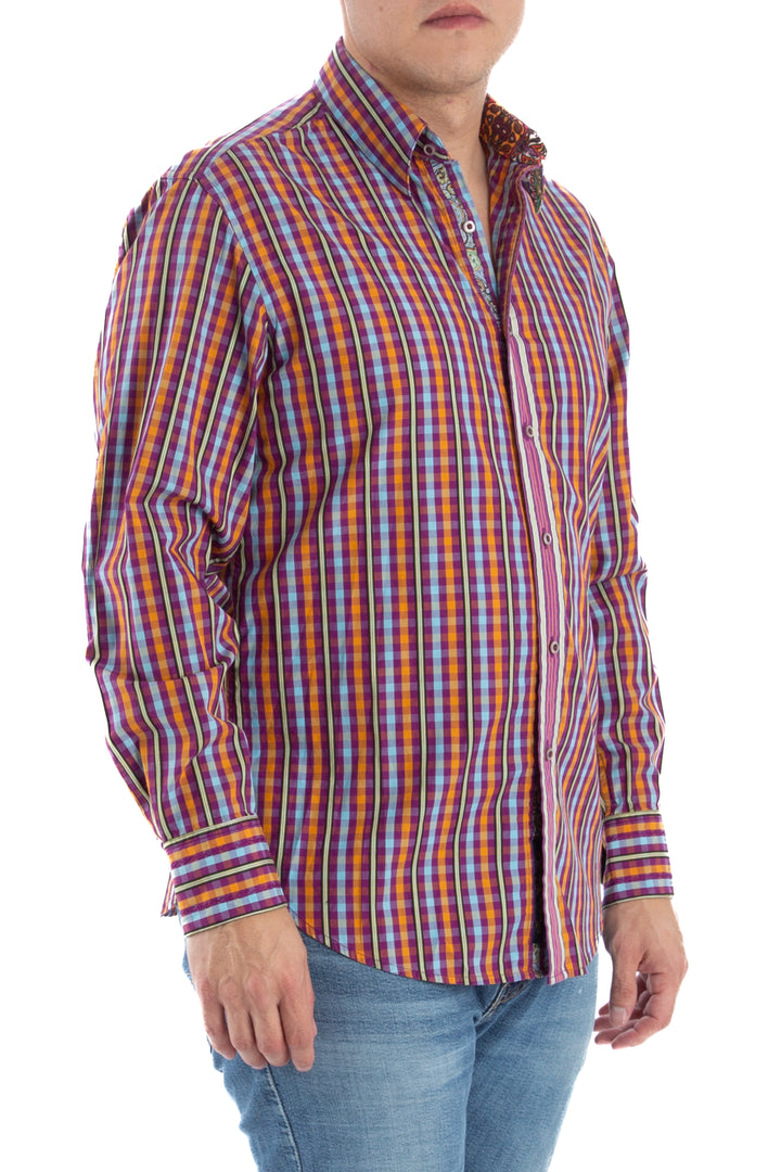 Camisa Robert Graham morado, vista posterior – ClosetRehab