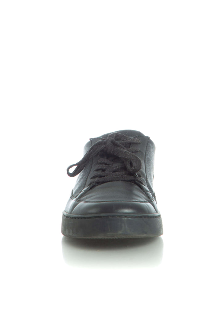 Tenis Gucci negro GG Supreme, vista lateral interior