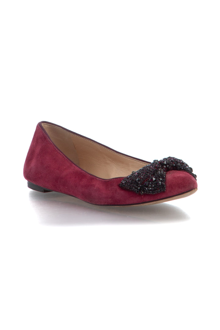 Zapato Tory Burch rojo, vista lateral – ClosetRehab
