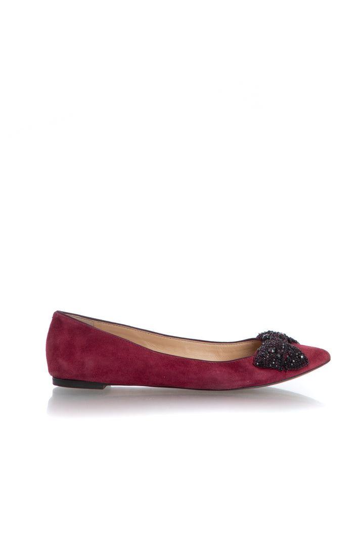 Zapato Tory Burch rojo, vista frontal – ClosetRehab