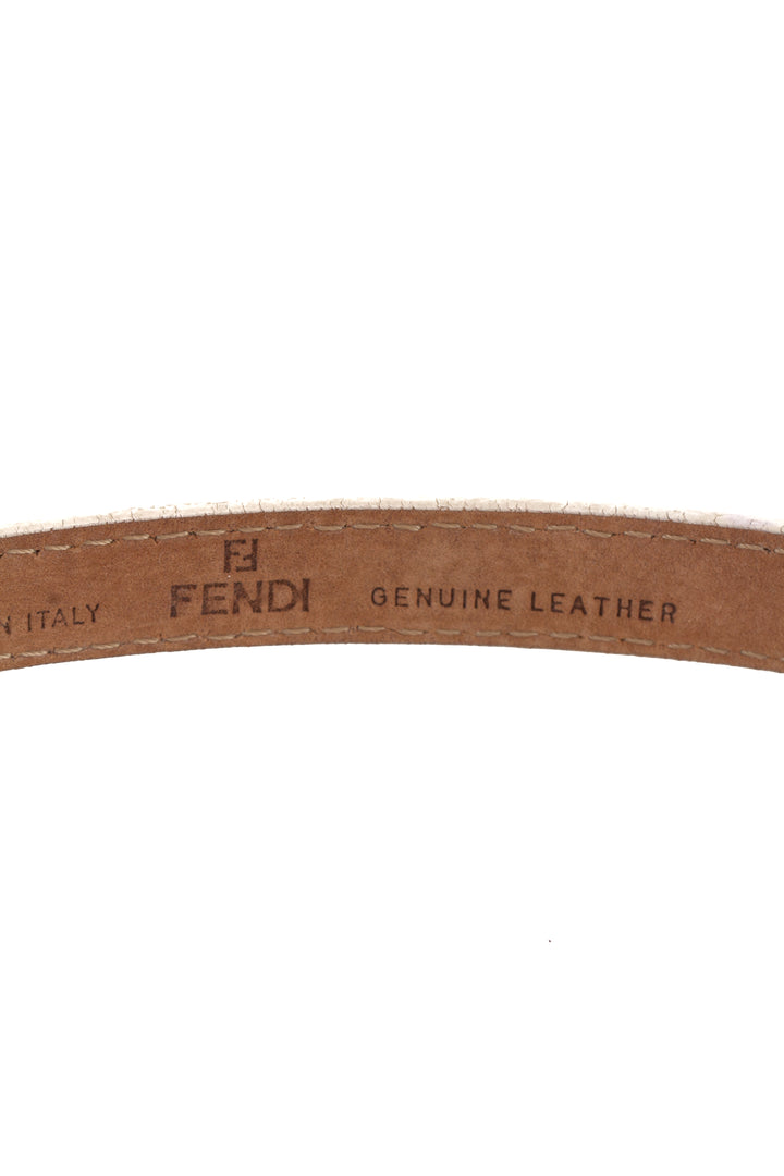 Cinturón Fendi blanco, detalle 5 – ClosetRehab
