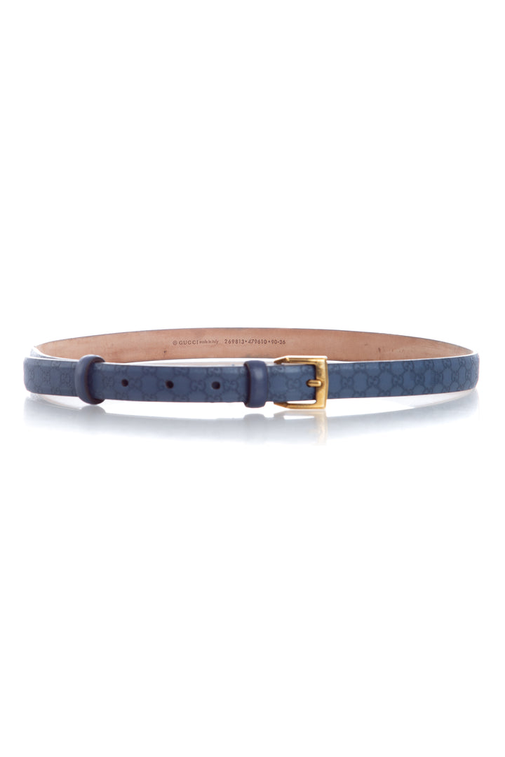 Cinturón Gucci azul, vista posterior – ClosetRehab