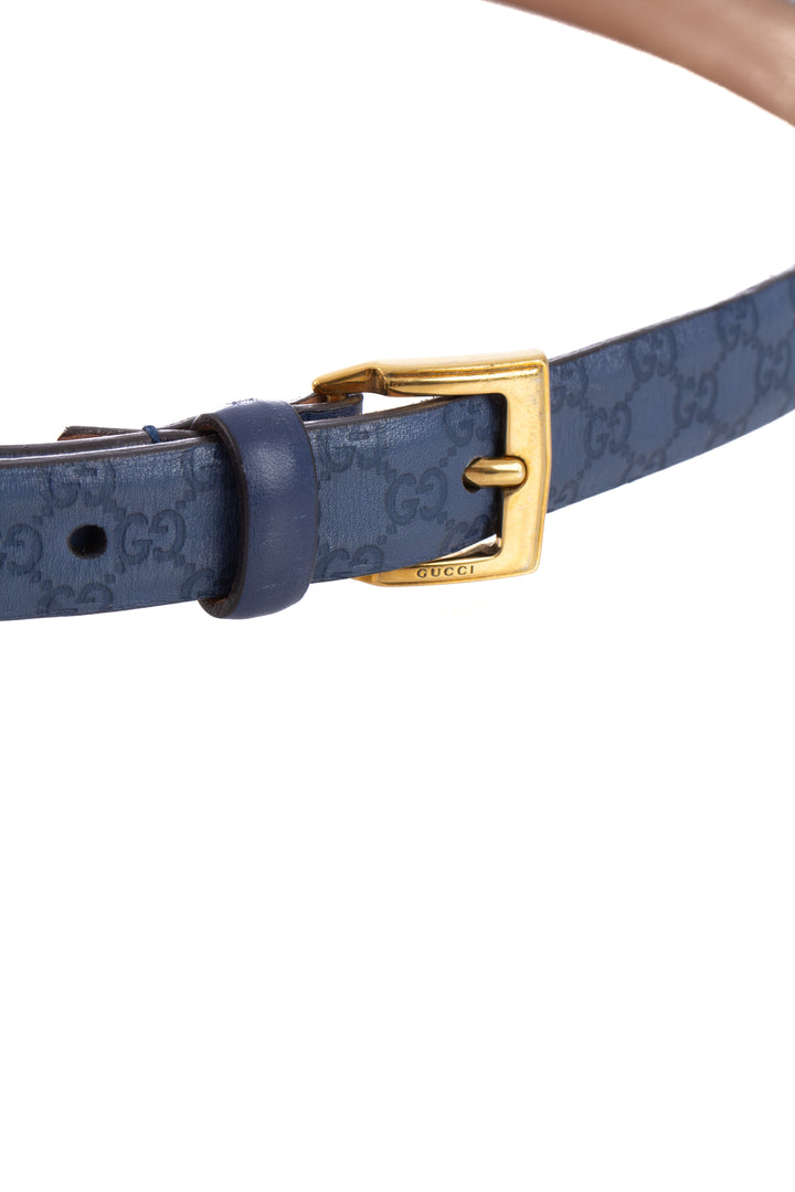 Cinturón Gucci azul, detalle 5 – ClosetRehab