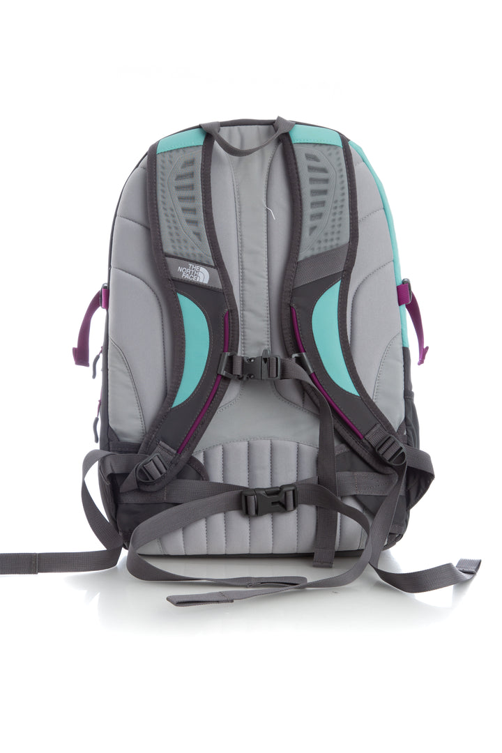 Mochila The North Face azul y gris, detalle – ClosetRehab