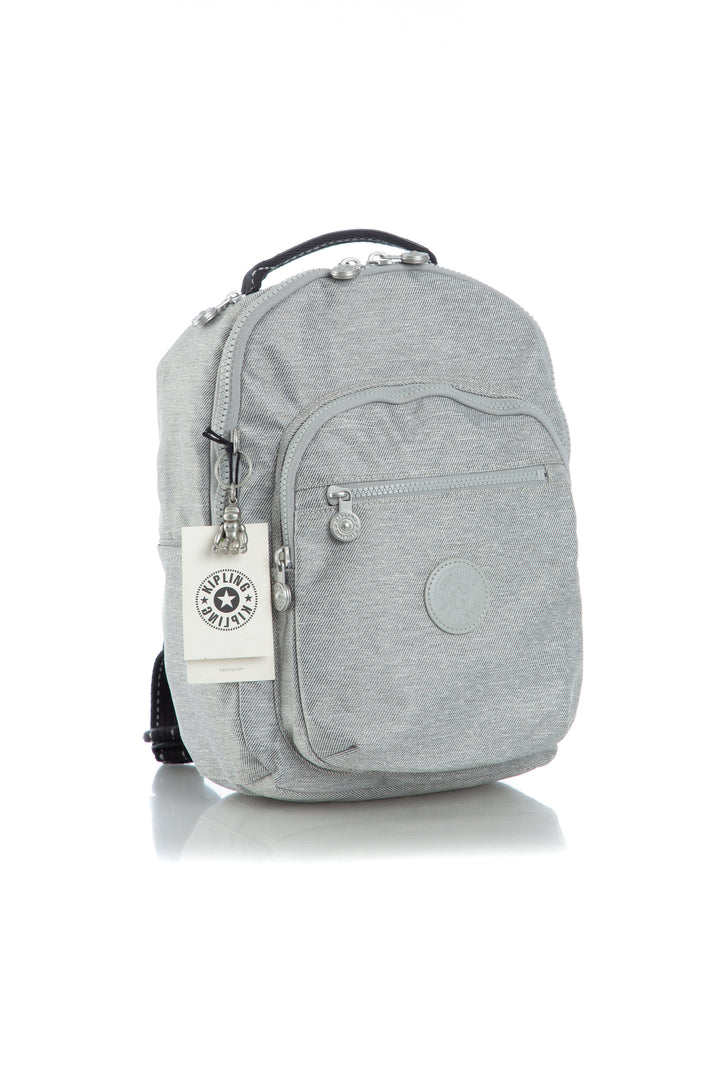 Mochila Kipling NWT gris, vista posterior – ClosetRehab