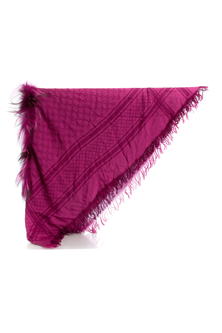 Bufanda Gucci rosa, vista frontal – ClosetRehab