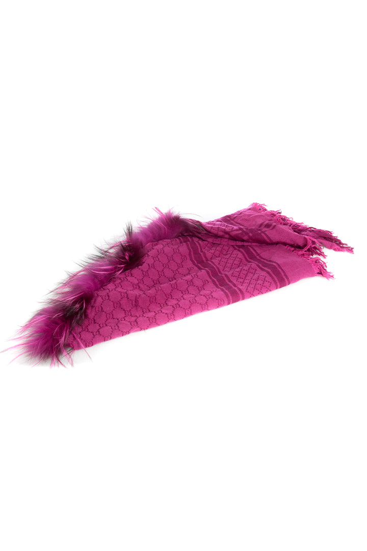 Bufanda Gucci rosa, detalle – ClosetRehab