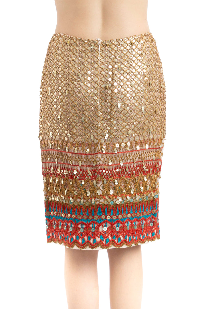 Falda Oscar de la Renta, vista lateral – ClosetRehab