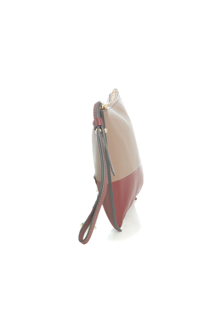 Bolsa Adolfo Dominguez café y morado, vista lateral – ClosetRehab