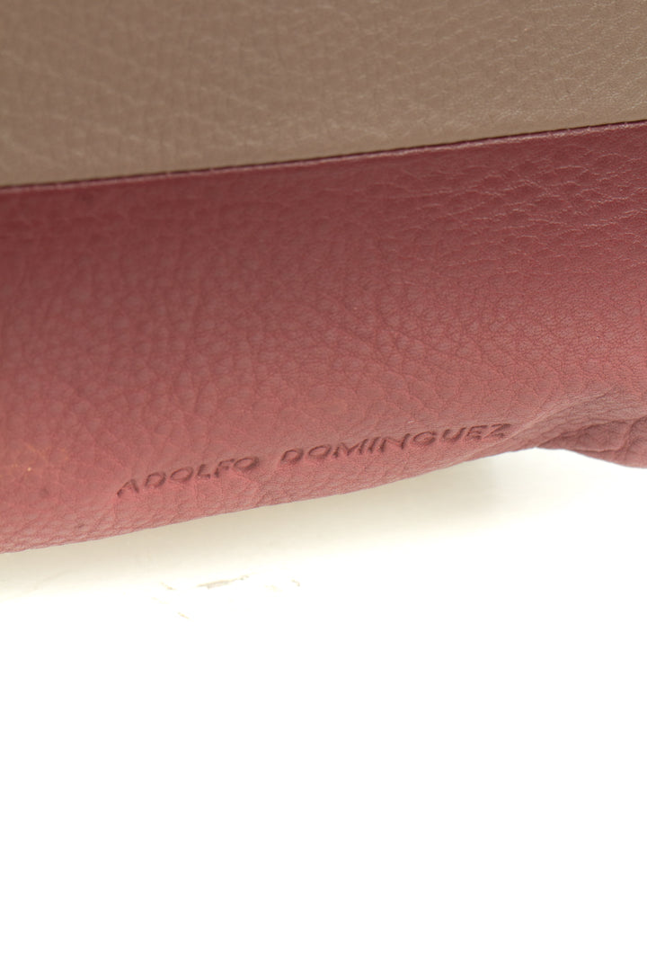 Bolsa Adolfo Dominguez café y morado, detalle 8 – ClosetRehab