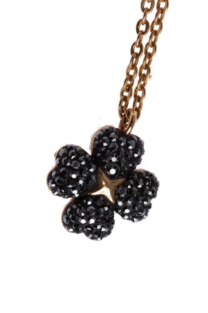 Collar Swarovski dorado, vista lateral – ClosetRehab