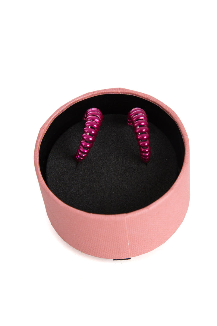 Aretes Tous rosa, vista frontal – ClosetRehab