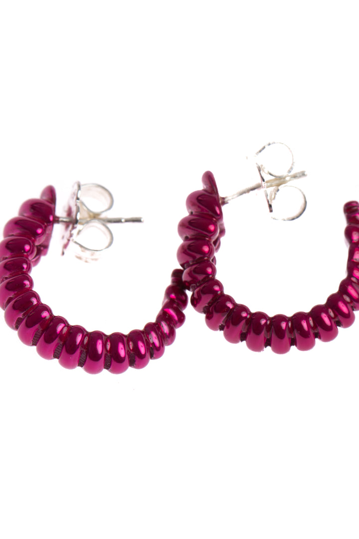 Aretes Tous rosa, vista lateral – ClosetRehab