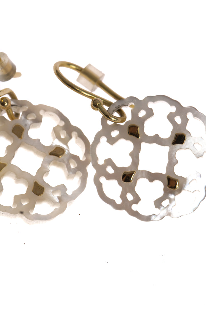 Aretes Tous blanco, vista lateral – ClosetRehab