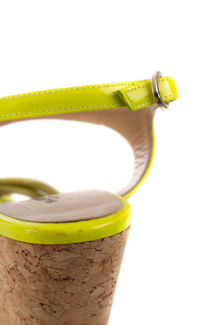 Sandalias Valentino amarillo talla 7 USA, detalle de forro | ClosetRehab