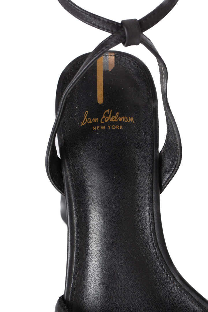 Sandalias Sam Edelman negro talla 7 USA, detalle de tacón | ClosetRehab