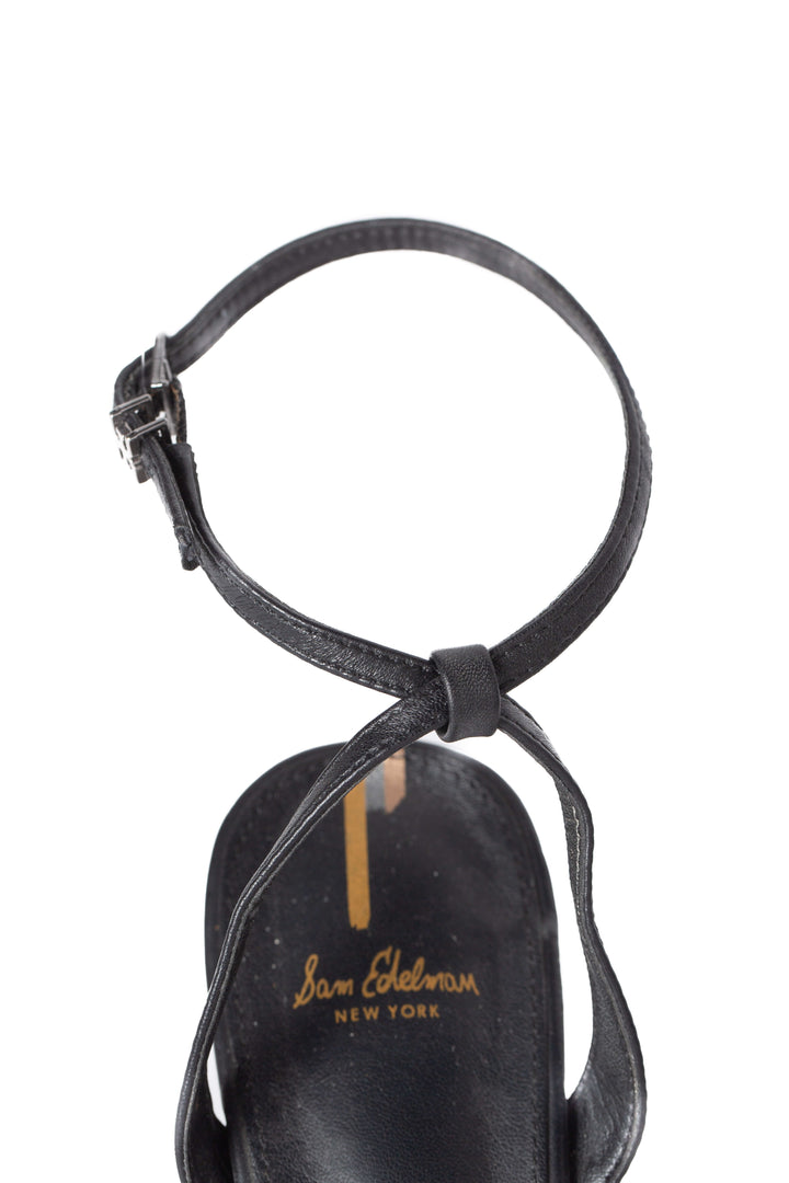 Sandalias Sam Edelman negro talla 7 USA, detalle de hebilla | ClosetRehab
