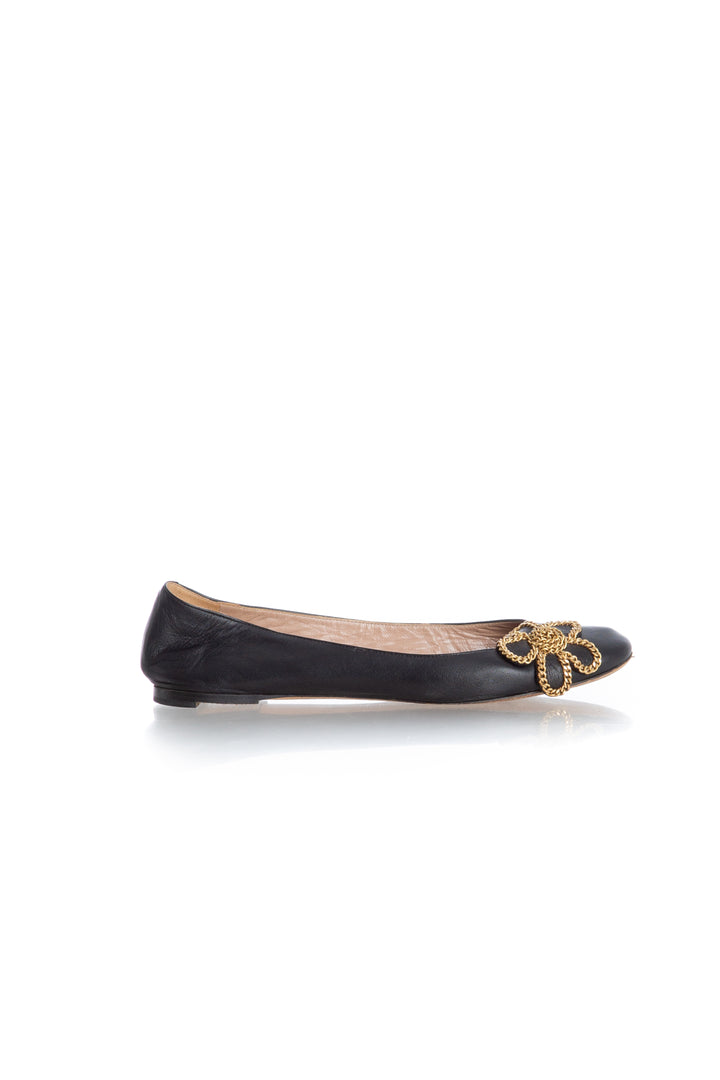 Zapato Chloe negro, vista frontal – ClosetRehab