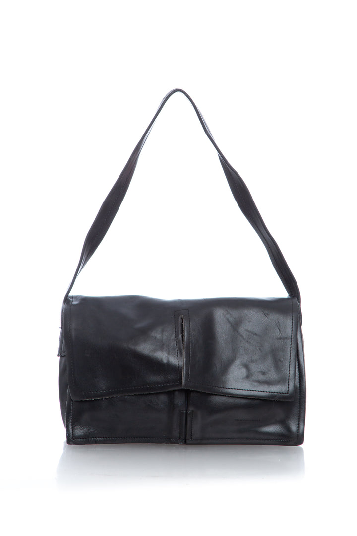 Bolsa francesco biasa negro, vista frontal – ClosetRehab