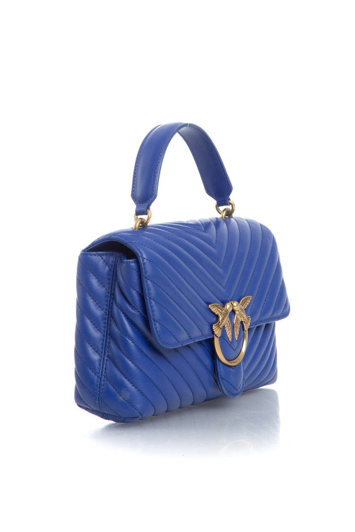 Bolsa Pinko azul, vista lateral – ClosetRehab