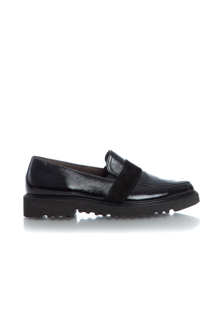 Zapato Paul Green negro, vista frontal – ClosetRehab