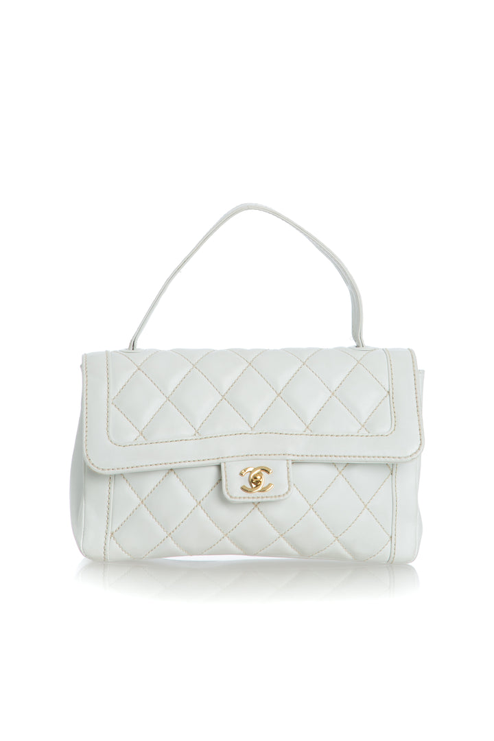 Bolsa Chanel blanco, vista frontal – ClosetRehab