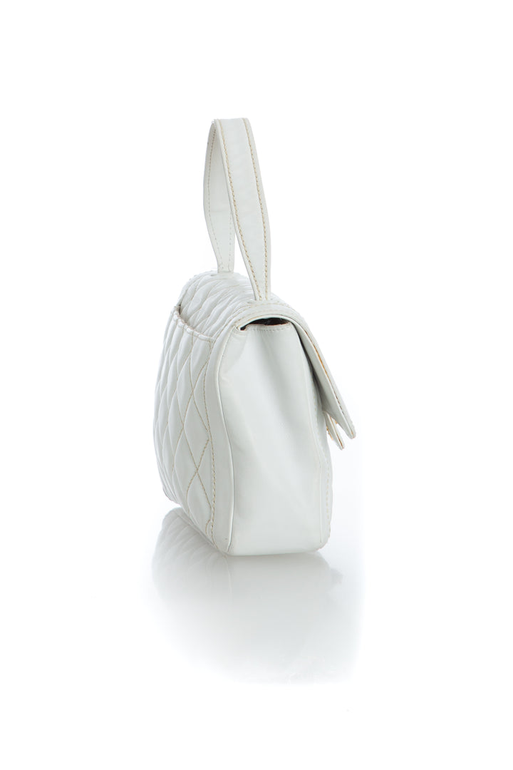 Bolsa Chanel blanco, vista lateral – ClosetRehab