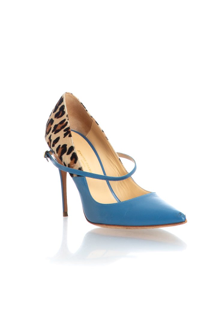 Zapato jennifer chamandi celeste, vista lateral – ClosetRehab
