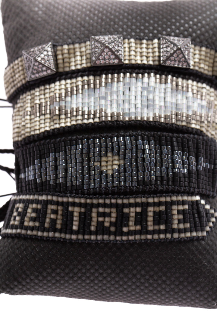 Pulsera Santo pecado negro, vista lateral – ClosetRehab