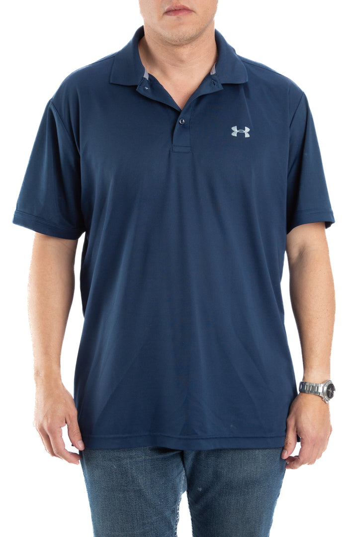Polo Under Armour azul, vista frontal – ClosetRehab