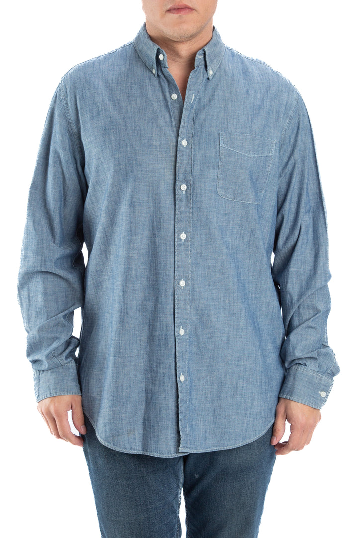 Camisa J. Crew azul, vista frontal – ClosetRehab