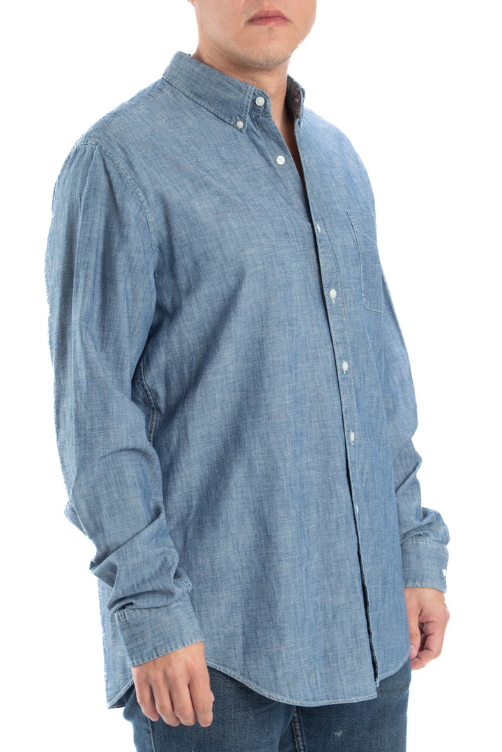 Camisa J. Crew azul, vista posterior – ClosetRehab