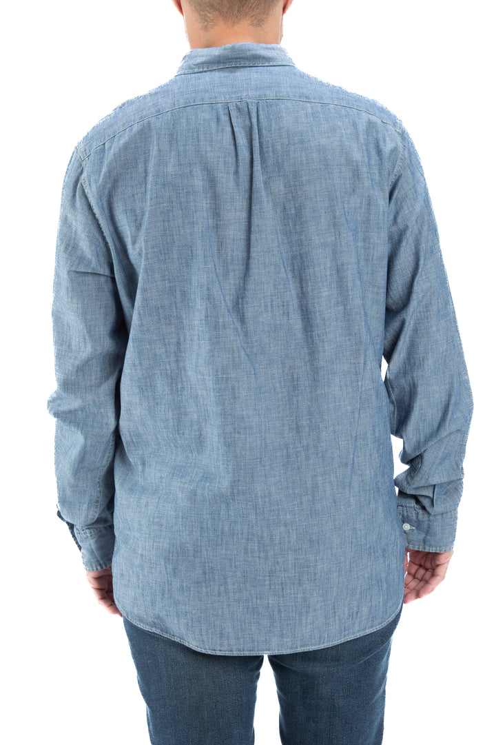 Camisa J. Crew azul, vista lateral – ClosetRehab