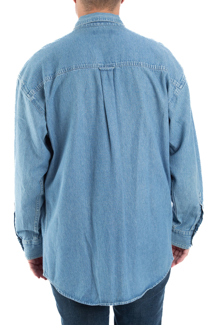 Camisa Chaps Ralph Lauren azul, vista lateral – ClosetRehab