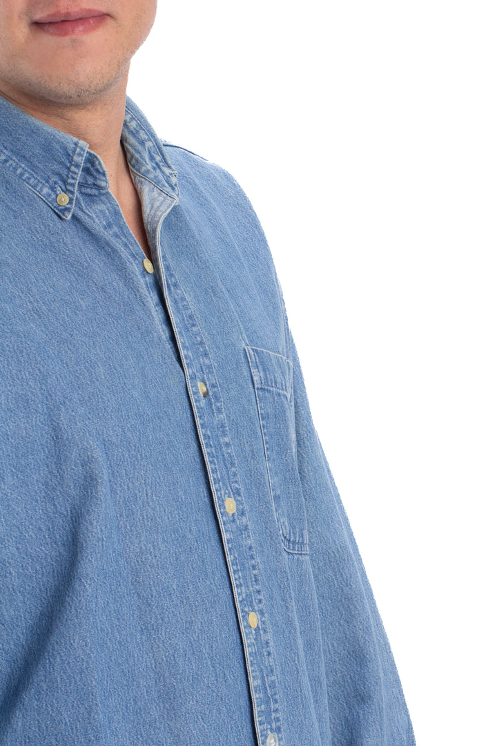 Camisa Chaps Ralph Lauren azul, detalle 5 – ClosetRehab