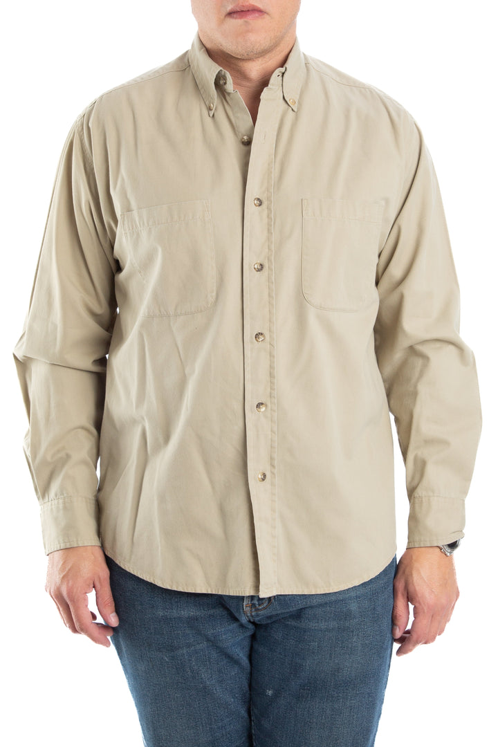 Camisa Town Craft beige, vista frontal – ClosetRehab