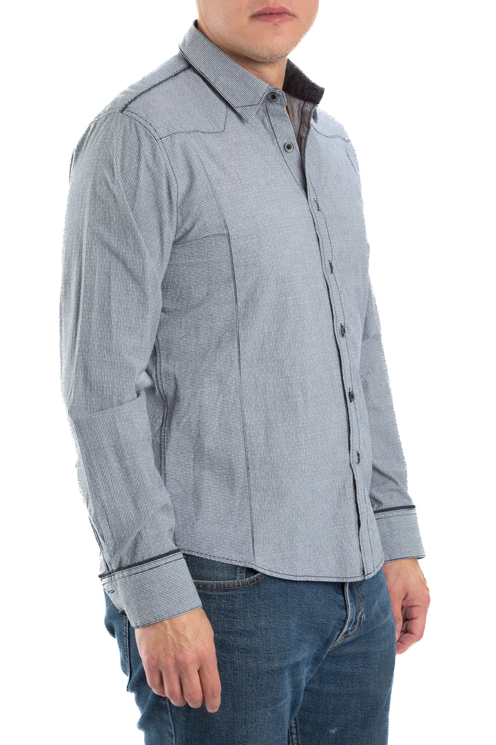 Camisa 7 Diamonds gris, vista posterior – ClosetRehab