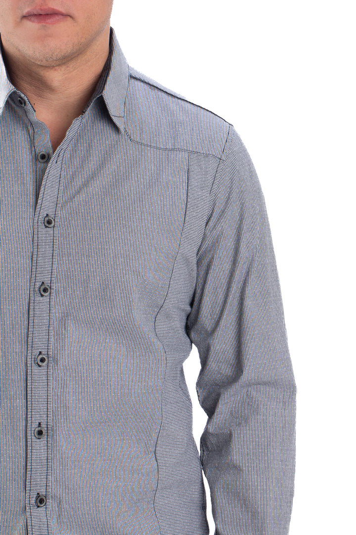 Camisa 7 Diamonds gris, detalle – ClosetRehab