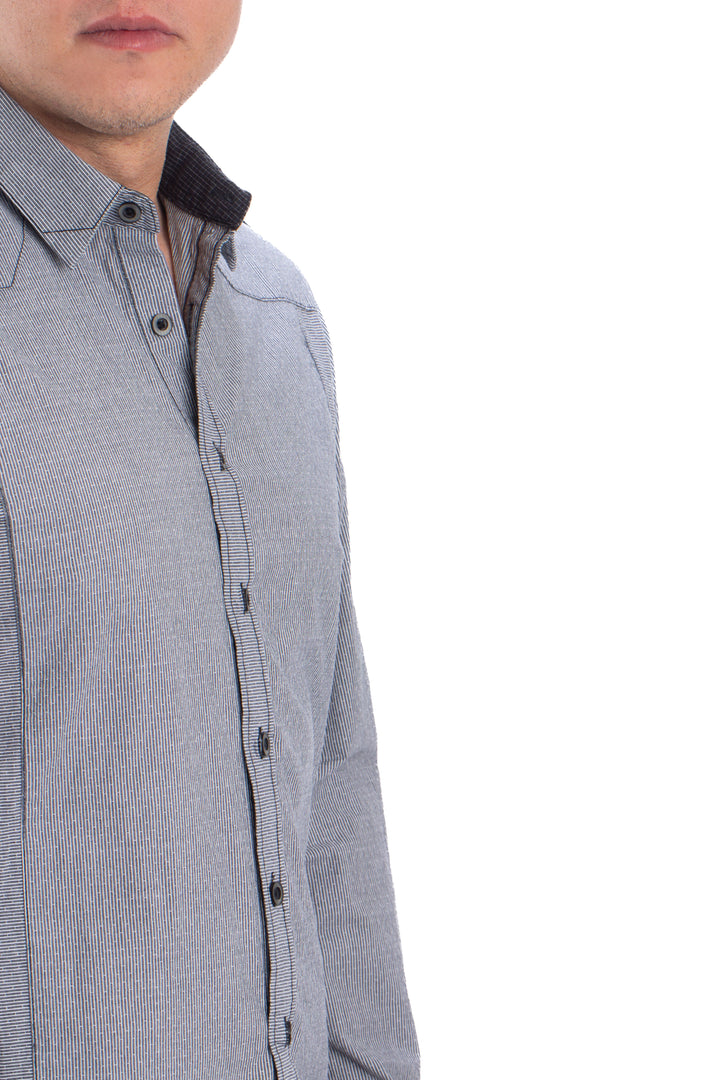 Camisa 7 Diamonds gris, detalle 5 – ClosetRehab