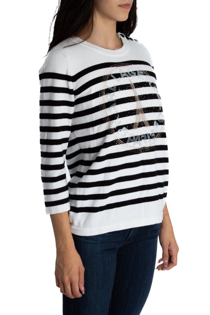 Blusa Karl Lagerfeld blanco, vista posterior – ClosetRehab