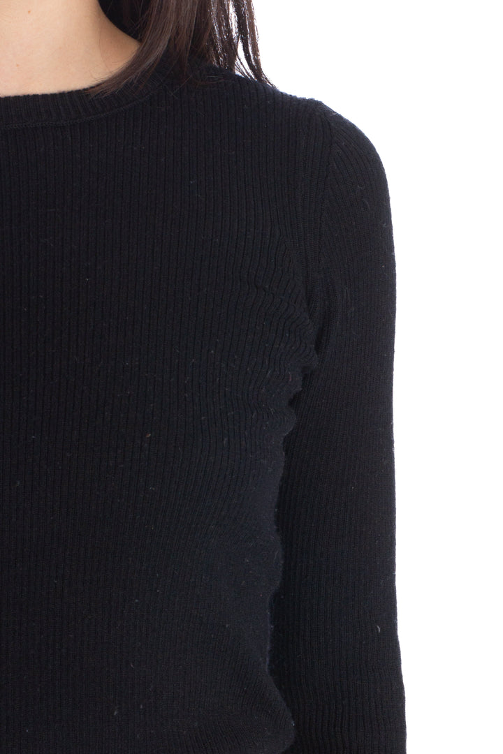 Suéter J Crew negro, detalle – ClosetRehab