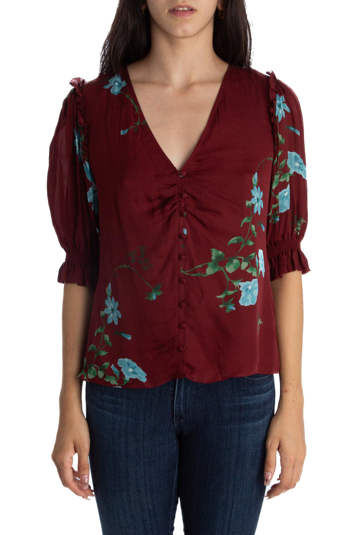 Blusa Joie marrón, vista frontal – ClosetRehab