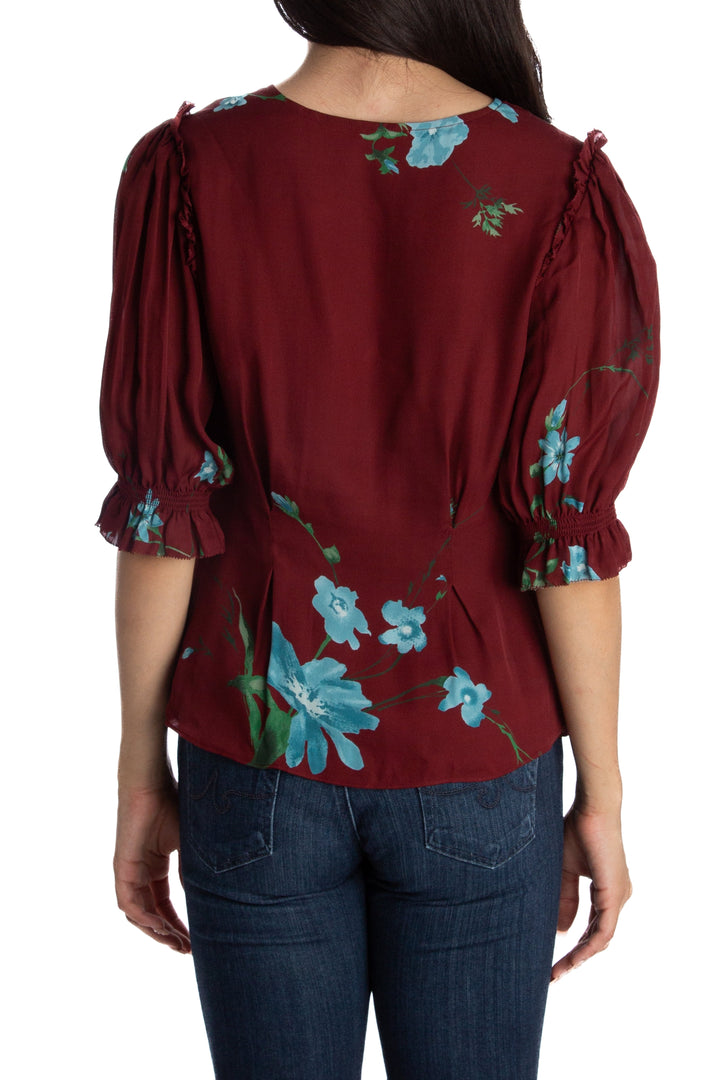 Blusa Joie marrón, vista lateral – ClosetRehab