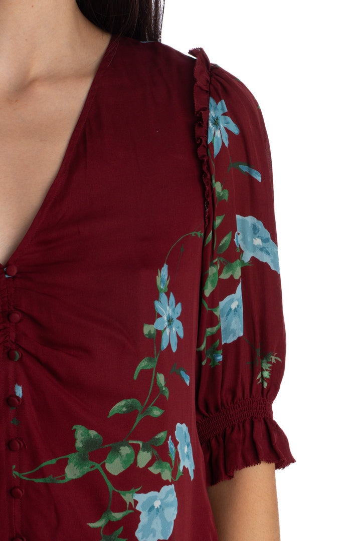 Blusa Joie marrón, detalle – ClosetRehab